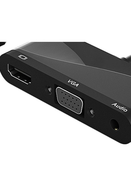 USB 3.0 HDMI VGA Adaptörü Monitör Ekran Ses Video Dönüştürücü Dizüstü Siyah Için (Yurt Dışından)