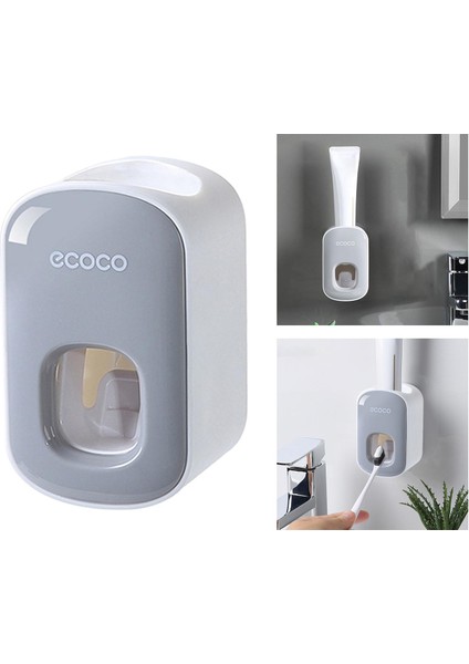 Asılı Otomatik Diş Macunu Dağıtıcı Diş Macunu Raf Banyo Duş Gri Için (Yurt Dışından) indirimleri