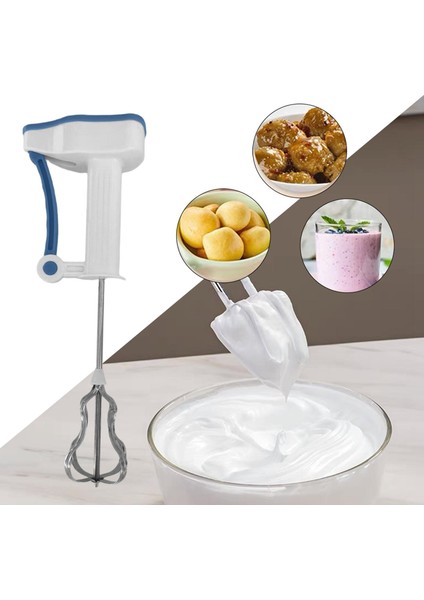 Yarı-Otomatik Yumurta Çırpıcı Manuel Pişirme Aracı Yumurta Karıştırıcı Içki Ofis Mavi Için (Yurt Dışından) fırsatları