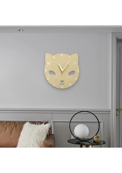 8 Inç Ahşap Asılı Duvar Saati Izle Git Olmayan Otel Mağazaları Cafe Kreş Kedi fırsatları