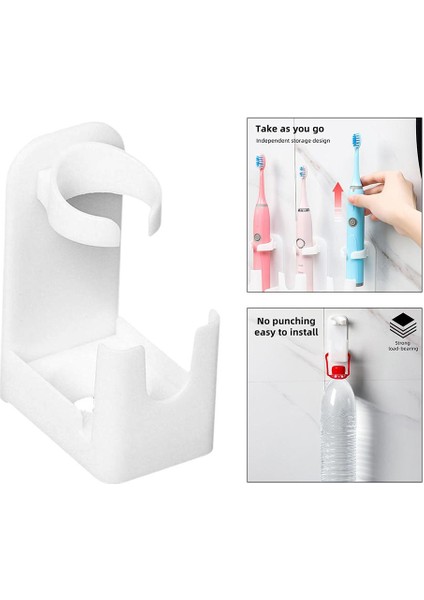 Duvar Montajı Diş Fırçası Tutucu Depolama Raf Banyo Uzay Tasarruflu Duş Beyaz (Yurt Dışından) fırsatları