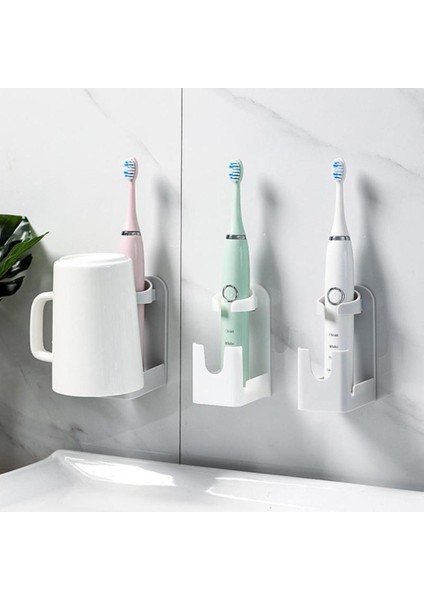 Duvar Montajı Diş Fırçası Tutucu Depolama Raf Banyo Uzay Tasarruflu Duş Beyaz (Yurt Dışından) indirimleri