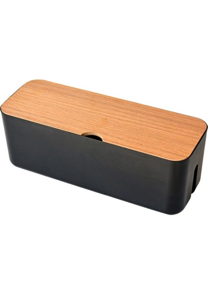 Güç Şeridi Için Kablo Yönetimi Organizatör Kutusu USB Kordon Gizleme Yöneticisi Kutusu Kılıf Siyah(Yurt Dışından)