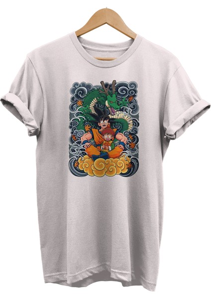Dragonball Baskılı %100 Pamuk Oversize T-Shirt Büyük Beden Tişört