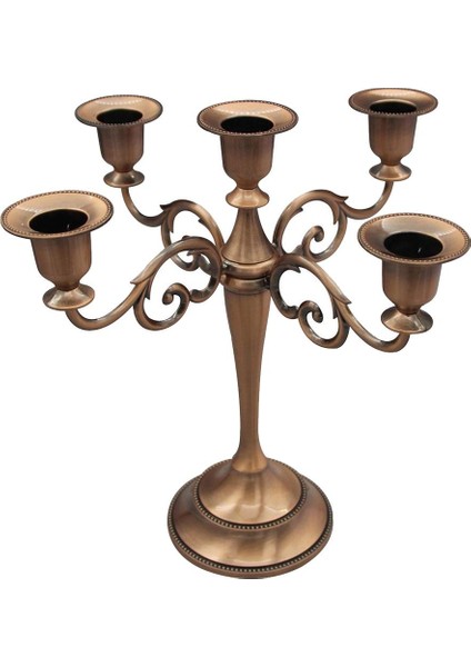 5-Mum Metal Şamdan Şamdan 10 '' Mumluk Mum Kırmızı Standı fiyatları