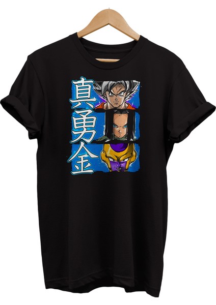 Dragonball Baskılı Pamuk %100 Pamuk Oversize T-Shirt Büyük Beden Tişört