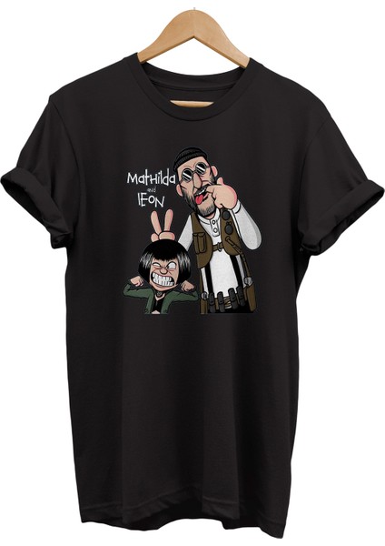 Leon Baskılı %100 Pamuk Oversize T-Shirt Büyük Beden Tişört