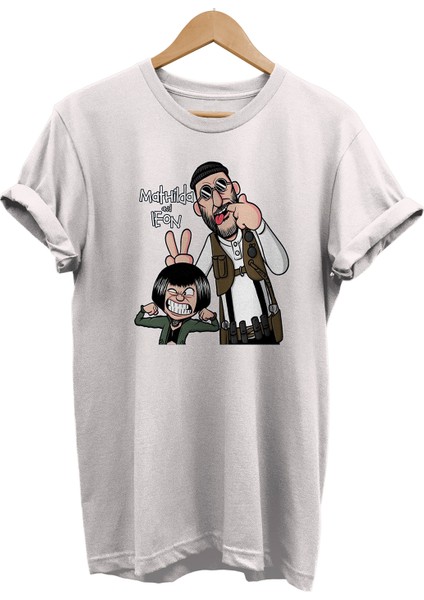 Leon Baskılı %100 Pamuk Oversize T-Shirt Büyük Beden Tişört