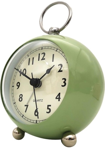 Sessiz Başucu Kuvars Saat Masa Çalar Saat Masası Renk Gece Lambası Sage Green ile (Yurt Dışından)
