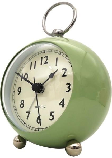 Sessiz Başucu Kuvars Saat Masa Çalar Saat Masası Renk Gece Lambası Sage Green ile (Yurt Dışından)