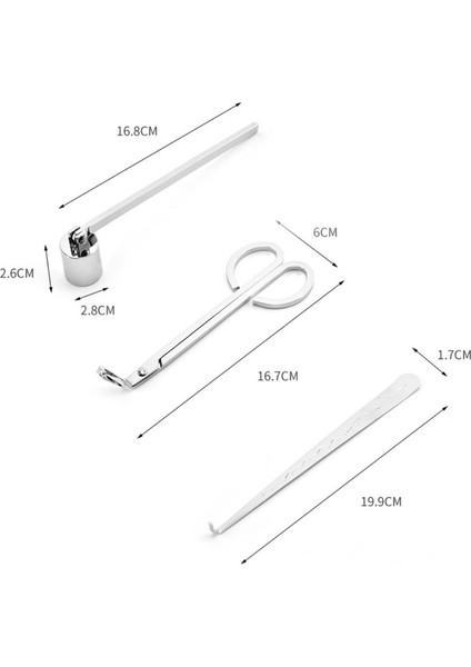 Paslanmaz Çelik Mum Fitiller Giyotin Makas Kesici Snuffer Kepçe Siyah