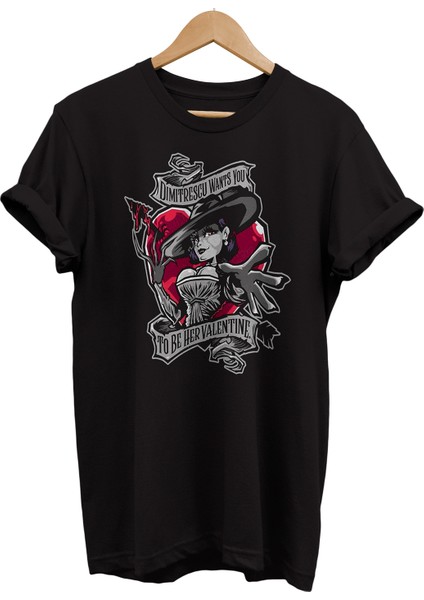 Resident Evil Lady Dimitrescu Baskılı %100 Pamuk Oversize T-Shirt Büyük Beden Tişört
