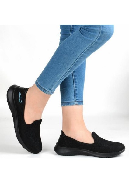 PC-30168 Siyah Kadın Sneaker Günlük Bağsız Spor