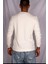 Beyaz Renk Beyaz Çizgi Detaylı Erkek Sweatshirt 3