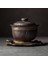 Sancai Kapak Kase Teacup Seramik Çay Bowl Kung Fu Çay Seti Retro El Yapımı Stoneware Büyük Çay Bowl Ev Çay Makinesi | Çay Tureen (Yurt Dışından) 1