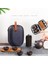 Kung Fu Çay Seti Mor Kum Çay Bardak Seramik Taşınabilir Seyahat Çaydanlık Seti Çay Caddy + Çaydanlık + Çay Bardağı Güzel Hediye | Çaydanlıklar (Yurt Dışından) 1