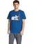 12206628_Jconate Ss Tee Crew Neck O Yaka Regular Fit Baskılı MaviErkek T-Shirt 5