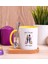 Kişiye Özel Best Friends Ahşap Altlıklı Kaşıklı Sarı Kupa Bardak 1
