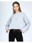 Kadın Gri Pamuklu Basic Sweatshirt 5