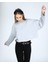 Kadın Gri Pamuklu Basic Sweatshirt 5