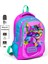 Kids Pembe Simli Üç Bölmeli USB Şarjlı Kulaklık Çıkışlı Sırt Çantası 24301 1