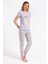 Sweet As Can Bee Kadın Pijama Takımı 2771-S - Gri Melanj 1