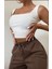 Kaşkorse Kumaş Askılı Bodycon Crop 1