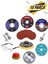 18 Parça Spiral Avuç Taşlama Cırt Zımpara Ahşap Inox Metal Mermer Kesici Kesme Flap Disk 1