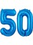 50.yaş Folyo Balon Seti Mavi 40 cm 2
