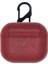 Airpods 2 Için Brayn Style Kulaklık Koruyucu Çengelli Suni Deri Kılıf Kırmızı 1