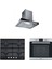 Fcr 625 Tc Bk/xs NG/600 Davlumbaz + Fhng 604 4g Tc Bk C Ocak + Fsl 86 H Xs Fırın Inox-Siyah Ankastre Set 1
