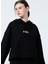 Kapüşonlu Oversize Düz Siyah Kadın Sweatshirt - Jxcarla Ls Oversize Hoodie By 4