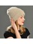 Yeni Kış Örme Beanies, Kalın Sıcak Yün Şapka (Açık Yeşil) (Yurt Dışından) 2