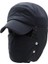 Tavşan Kürkü İle Iki Yönlü, Rüzgar Geçirmez Unisex Sıcak Şapka (Gri) (Yurt Dışından) 3