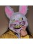 Kanlı Bunny Peluş Maske Cadılar Bayramı Festivali Korku Maskesi Bunny Headgear Kadınlar Cosplay (Yurt Dışından) 4