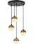 Avonnı AV-60374-4ET Siyah/eskitme Boyalı/kaplama Modern Avize LED Metal Pleksi 35CM 1