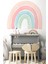 Soft Pastel Tonlarda Büyük Boy Gökkuşağı Çocuk Odası Sticker Seti 2