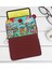 Gift Modern Soyut Tasarımlı Taşınabilir Koruyucu Tablet Kılıfı & Organizer Çanta - Bordo-9 1