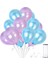 Açık Mavi - Lila Metalik Balon 50 Adet+ 5 mt Balon Zinciri 1