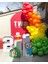 Rengarenk Balon Zinciri Turuncu Açık Yeşil Kırmızı Sarı 50 Adet+ 5 mt Balon Zinciri 1
