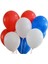 Kırmızı - Beyaz - Koyu Mavi Metalik Balon 50 Adet+ 5 mt Balon Zinciri 1