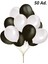 Siyah-Beyaz Karışık Metalik Balon 50 Adet 1
