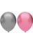Metalik Balon Seti 20 Adet ( Pembe, Gümüş) 1