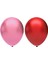 Metalik Balon Seti 10 Adet ( Pembe, Kırmızı) 1