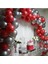 12 Inç 100 Adet Metalik Kırmızı-Gümüş Balon+ 5 mt Balon Zinciri 1