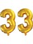 33 Yaş Sayı Folyo Balon Gold 40 Inç 100 cm 1