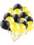 30 Adet 12 Inç Parti Balonu Metalik Sarı - Pastel Siyah 1