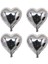 Gümüş Kalp Folyo Balon Set 10 Adet 25 cm 1