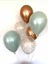 Krom Gold - Küf Yeşili Şeffaf Konfetili Balon Seti 1