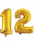 12 Yaş Sayı Folyo Balon Gold 40 Inç 100 cm 1